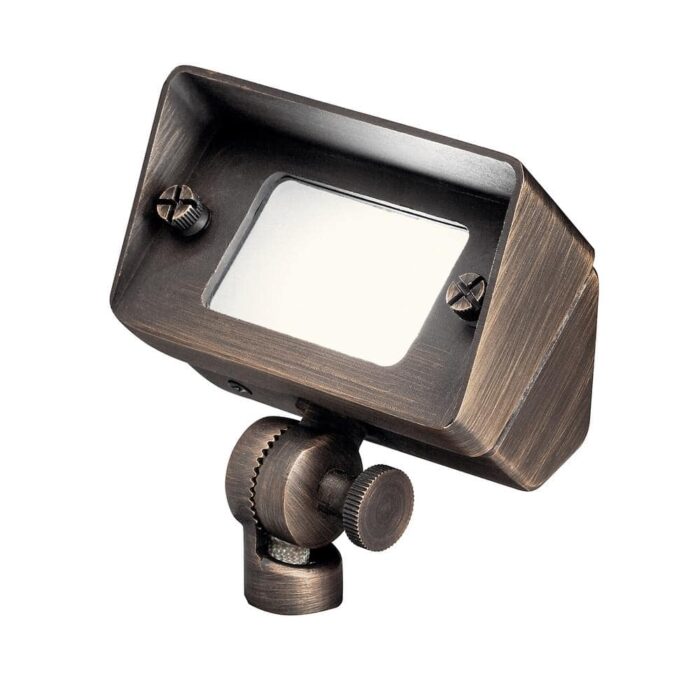 Low Voltage Centennial Brass Hardwired Mini Landscape Flood Light with No Bulbs Included